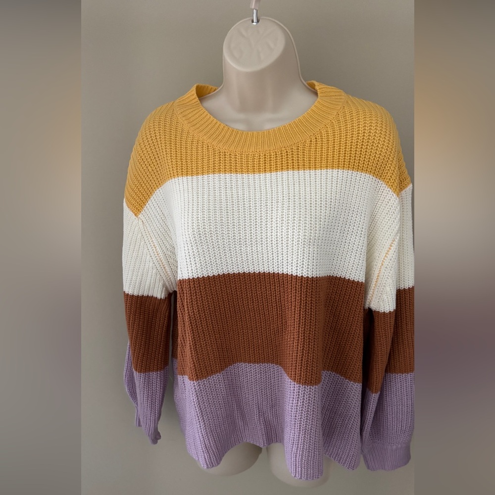 Zaful Colorblock Crew Neck Sweater